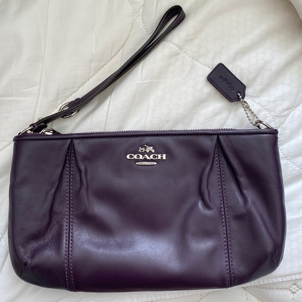 Purple Coach clutch